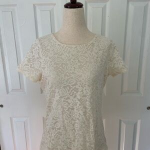 Tommy Hilfiger Cream Lace Top